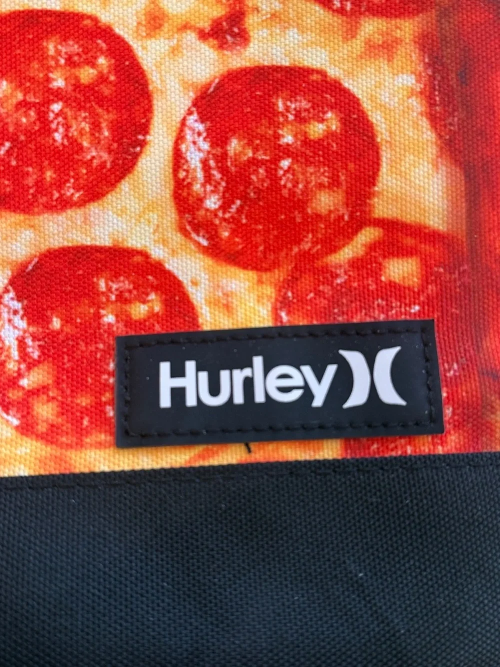 Hurley Backpack, Pizza Print with Laptop Sleeve
